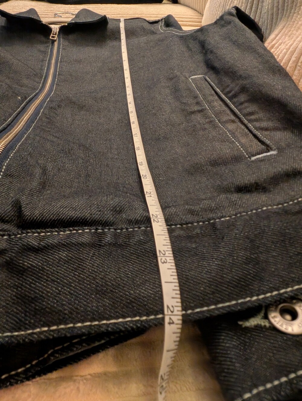 🔥RARE Levi's Made & Crafted Walter Denim Harrington Jacket Dark Indigo LMC 🔥 - Picture 16 of 16